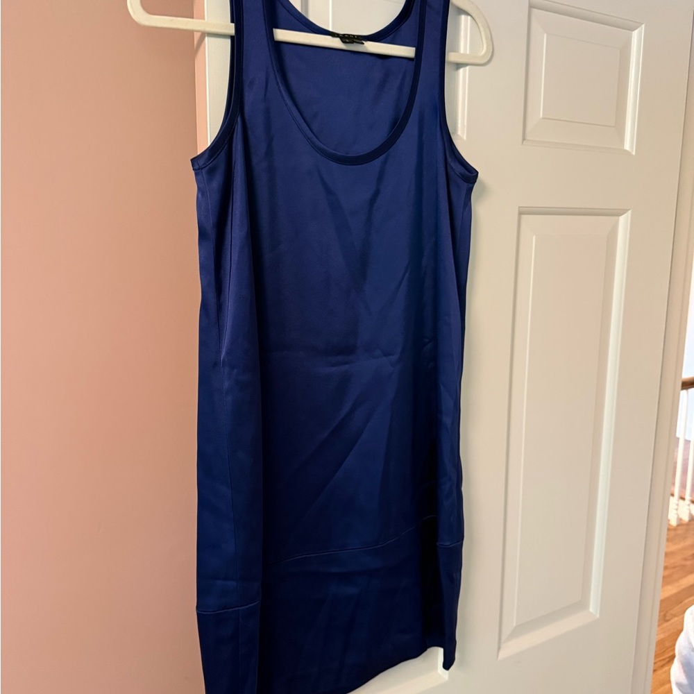 Theory Royal Blue Sleeveless Shift Dress